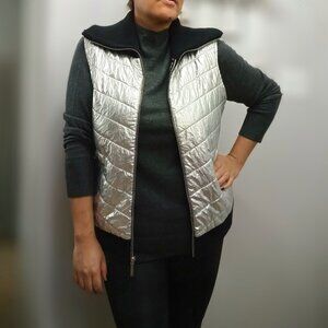 MICHAEL KORS Puffer Foil Front Sweater Vest. Size XL
